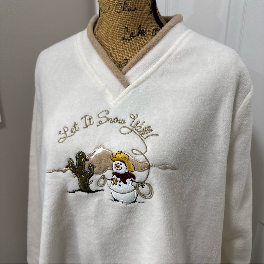 Vintage Snowman Fleece Pullover